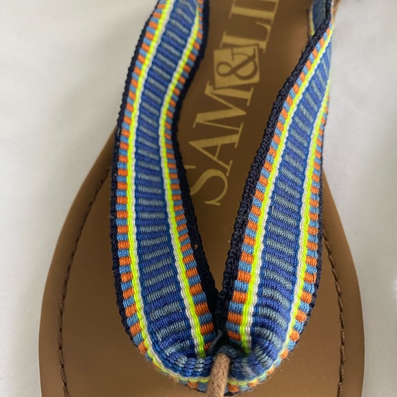 SAM&LIBBY Minimalist Multicolor Braided Wrap Strap Gladiator Flat Sandals Sz 7.5 - Picture 11 of 11